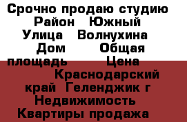 Срочно продаю студию › Район ­ Южный › Улица ­ Волнухина › Дом ­ 6 › Общая площадь ­ 20 › Цена ­ 1 490 000 - Краснодарский край, Геленджик г. Недвижимость » Квартиры продажа   